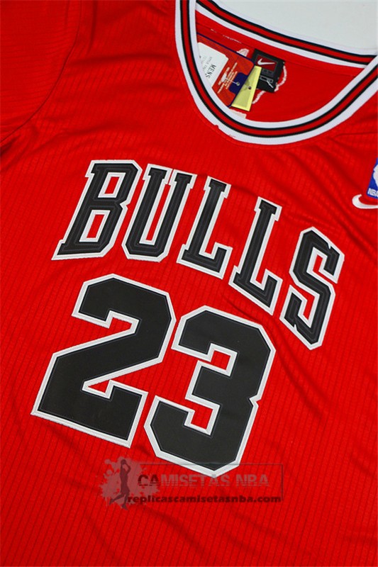 Camiseta Autentico Manga Corta Bulls Jordan Rojo